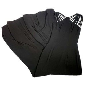 Dress the Population Elegant Black Strappy Maxi Dress